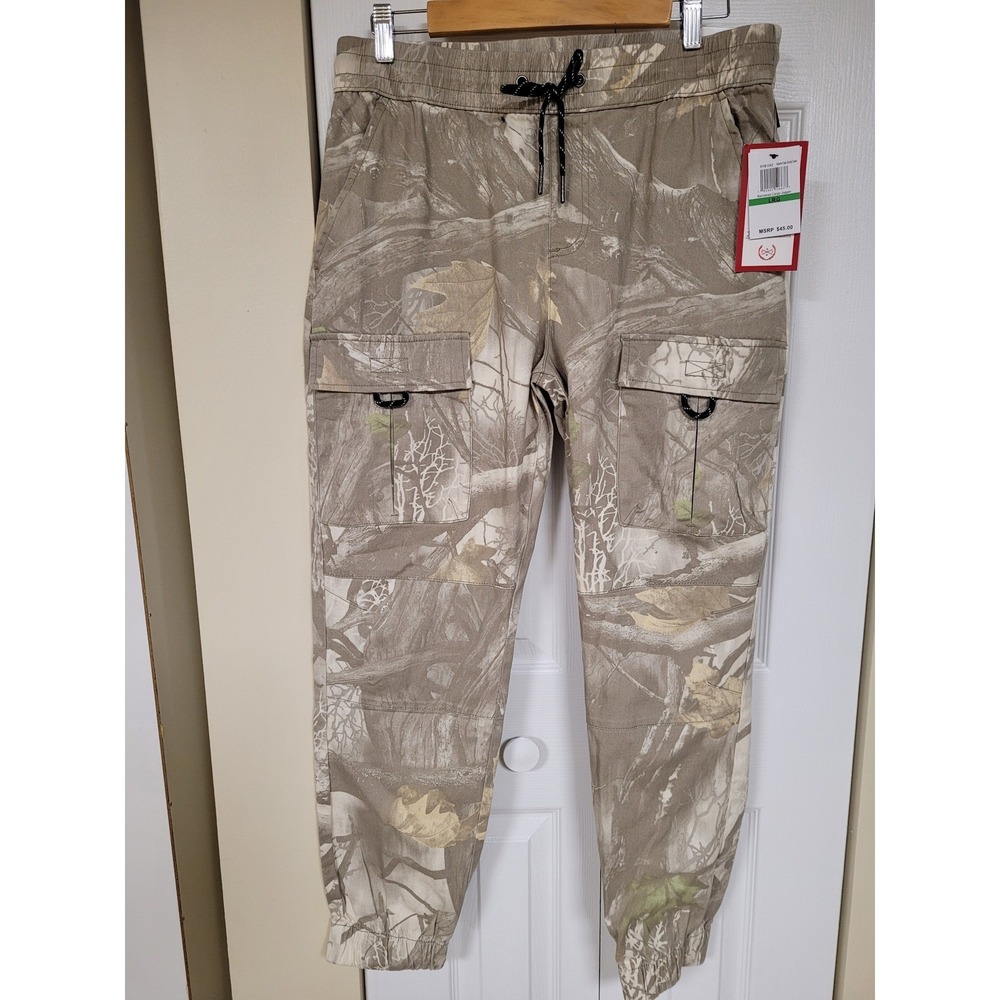 RING OF FIRE Barnabas Cargo‎ Jogger Pants Mens Gorpcore Camo Grizzly Size L